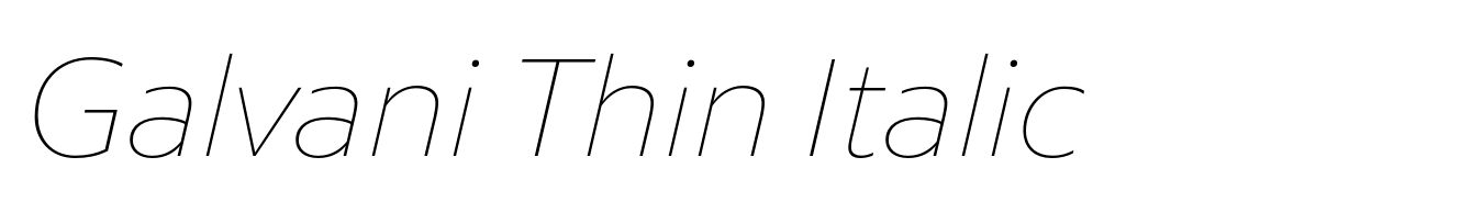 Galvani Thin Italic